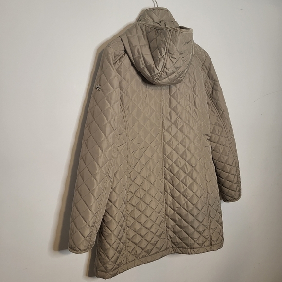 Ralph Lauren Lauren Quilted Taupe Jacket Size L - Picture 7 of 14